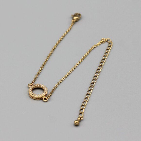 Jewelry bracelet round circle of life dainty elegant minimalist sparkly sparkle - Picture 6 of 6